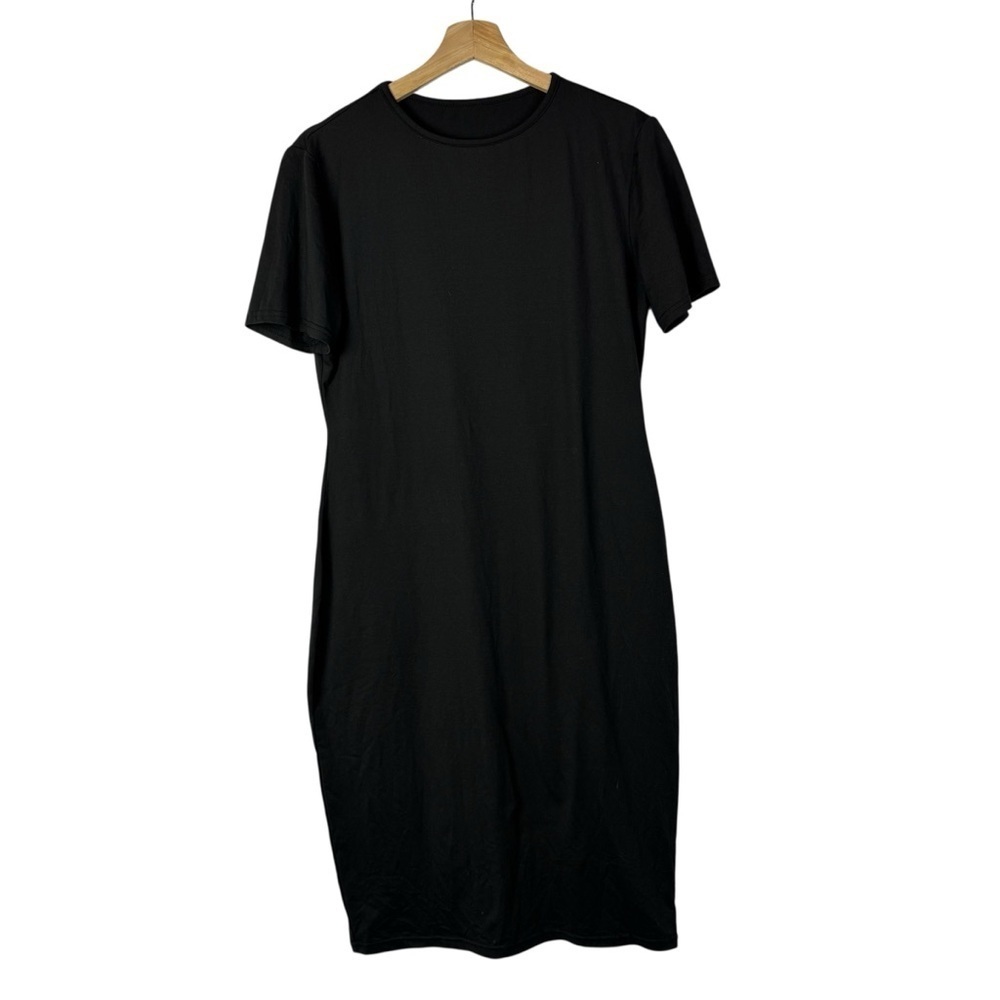 Boutique Black Short Sleeve Bodycon Fitted Mini Dressโ XL